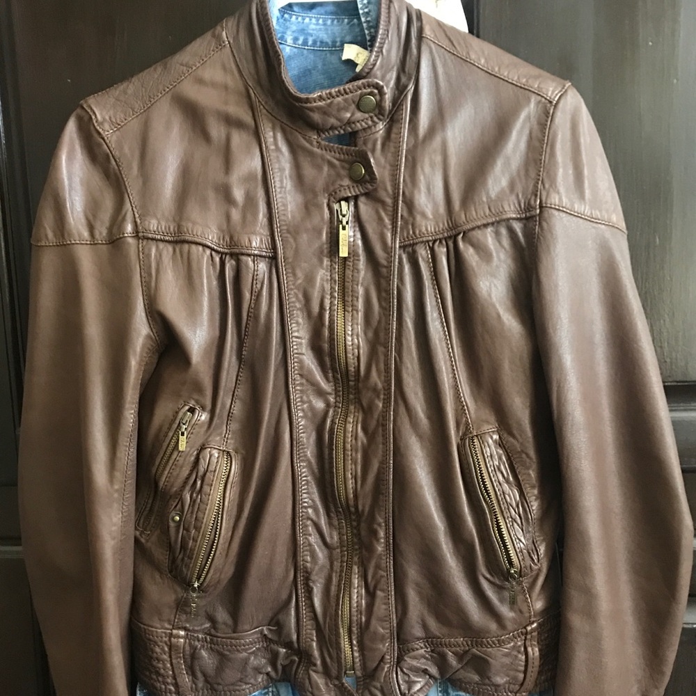cole haan soft leather jacket